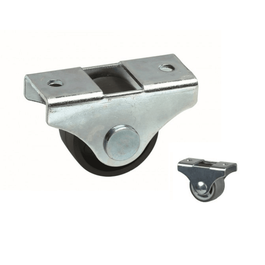 4x Möbel-Bockrolle mit Metallgriff | Ø 25 mm