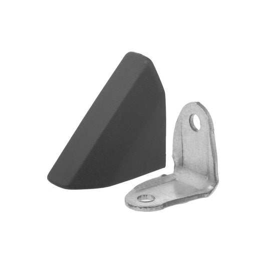 20x Winkelhalterung mit Kunststoffdeckel | Schwarz