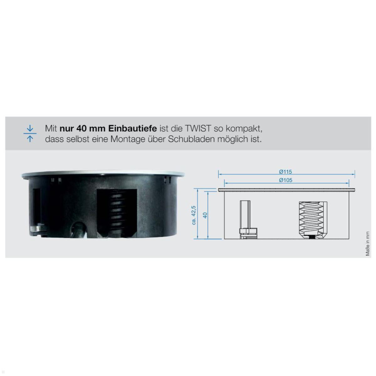 Twist 2 Steckdose | 230V | USB A/C