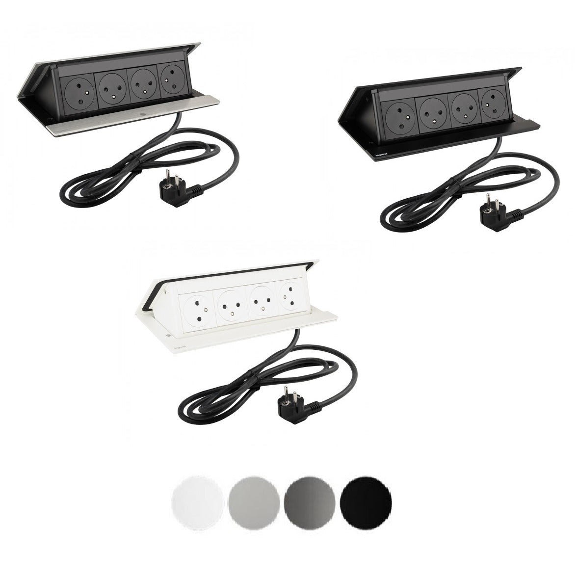 Doppel-Pop-up Ausziehbare Steckdose | 230V | USB A/C | HDMI | RJ45