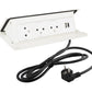 Doppel-Pop-up Ausziehbare Steckdose | 230V | USB A/C | HDMI | RJ45