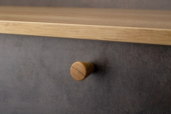 Möbelknopf Taper | Holz | Ø 25x30 mm | 6 Farben