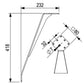 2x Schräges Tischfüße aus Stahl | Höhe 418mm | Mattschwarz RAL 9005