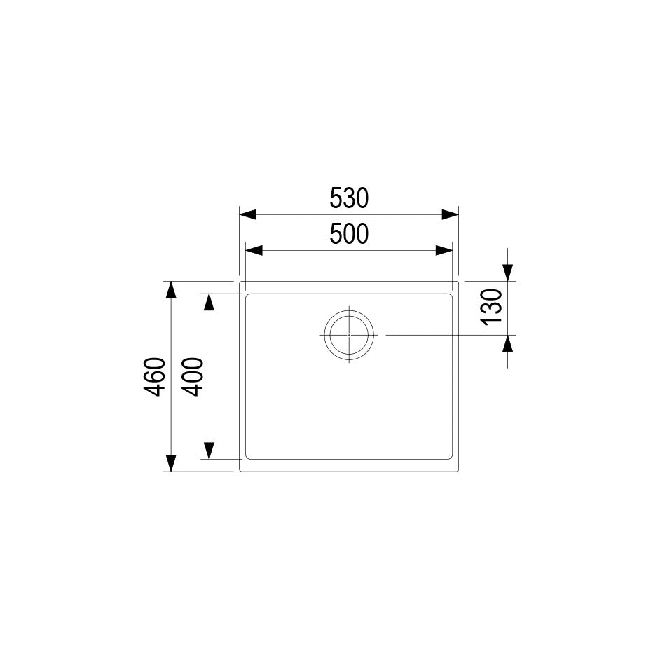 Spülbecken Hron | 530x460 mm