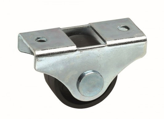 4x Möbel-Bockrolle mit Metallgriff | Ø 25 mm