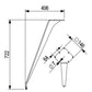 2x Schräges Tischfüße aus Stahl | Höhe 722mm | Mattschwarz RAL 9005