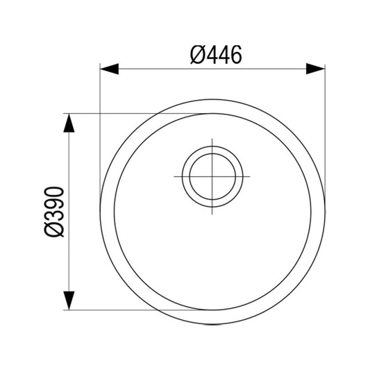 Spülbecken Ondava | Ø 446 mm