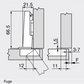 BLUM Möbelaufsteckscharnier 110° TIP-ON 70T3550.TL