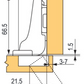 BLUM Halbüberlagerte Scharnier CLIP top BLUMOTION 110° 71B3650