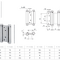 Pendeltürscharniere Edelstahl Bandhöhe 150mm 1 Paar