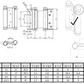 Pendeltürscharniere Edelstahl Bandhöhe 150mm 1 Paar