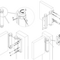 Pendeltürscharniere Edelstahl Bandhöhe 150mm 1 Paar