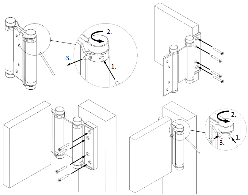 Pendeltürscharniere Edelstahl Bandhöhe 150mm 1 Paar