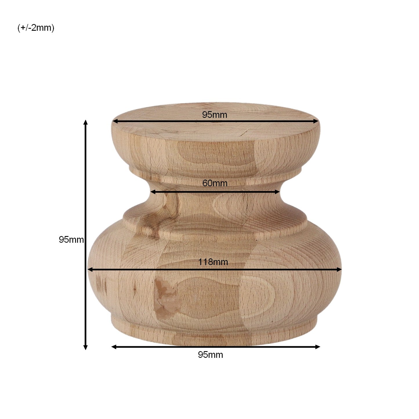 Möbelfüße aus Holz in 3 Varianten