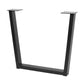 Tischbein U-Form schwarz Stahlprofil 40x80
