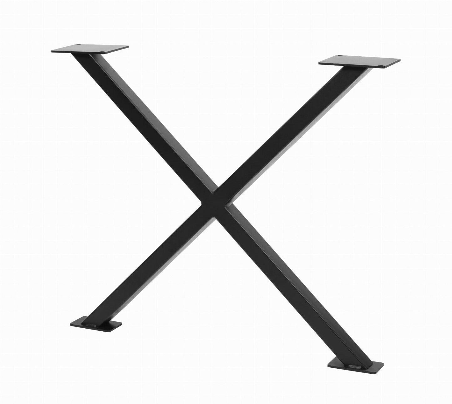 Tischbein X-Form | schwarz matt | Stahlprofil 40x80 | Breite 820 | Höhe 710mm