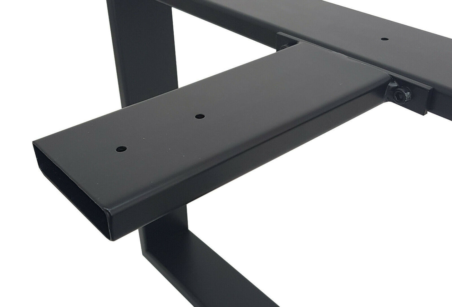 Tischgestell niedrig | schwarz | Stahlprofil 80x20x2mm | Breite 700mm | Höhe 430mm