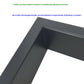 Tischgestell hoch | schwarz | Stahlprofil 80x20x2mm
