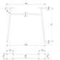 Tischbein H-Form schwarz Loft-Look für Tische, Bänke, Waschtische | Höhe 710mm