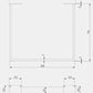 Tischbein U-Form schwarz Loft-Look | Höhe 710mm | Stahlprofil 80x80mm
